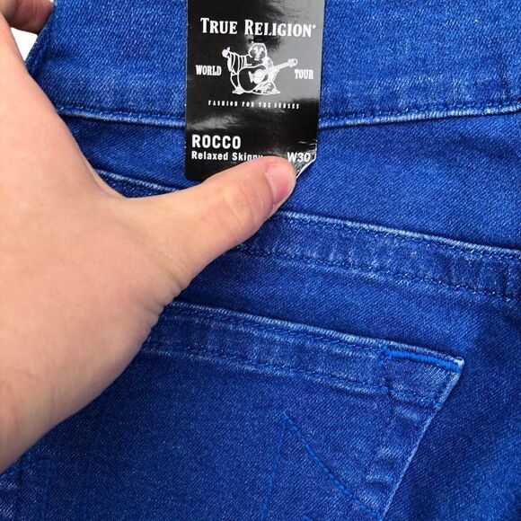 Brand New True Religion Jeans Size 30 ROCCO Blue - Picture 9 of 10